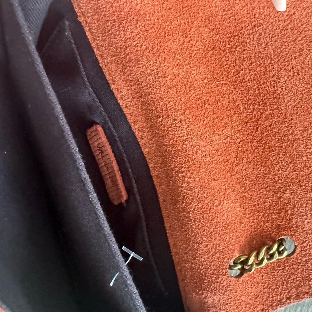 Madewell Gold and Orange Crossbody Bag with Textured Finish - Picture 3 of 4